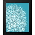 thumbnail image 2 of Berg, Sabine 12x14 Black Modern Framed Museum Art Print Titled - Aqua Coral II, 2 of 5