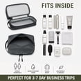 thumbnail image 4 of Wrangler Unisex Travel Toiletry Bag Waterproof Hanging Dopp Kit Dual‑Layer Wet‑Dry Separation Cosmetic Organizer, Gray, 4 of 7