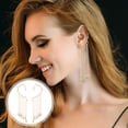 thumbnail image 4 of Shisuyan 1 Paire Boucles d'Oreilles Manchette Chaîne Boucles d'Oreilles Chaîne Pendantes Manchette Boucles d'Oreilles Femmes Boucles d'Oreilles Sans Perçage, 4 of 8