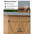 thumbnail image 4 of Outdoor Wooden Large Storage Cabinet, Garden Shed Outside Wood Tool Organizer with Waterproof Roof, Shelves, Double Doors, Adjustable Shelving for Garden Garage Yard Organization (Shippe in 2 Boxes), 4 of 7