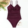 thumbnail image 3 of KAWELL Women Sexy Tummy Control One Piece Swimsuits Halter Push Up Bathing Suits, 3 of 3