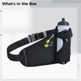 thumbnail image 5 of Sac Banane avec Porte-Bouteille d'Eau, Sac de Taille Imperméable pour la Course, Ceinture de Sport Réfléchissante avec Sangle Réglable, Pochette d'Hydratation pour Entraînement Physique Jogging Randonnée, 5 of 5