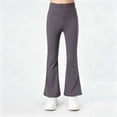 thumbnail image 7 of Hurxie Bootcut Leggings for Girls High Waist Soft Stretch Women Yoga Pants Teen Dance Running Gray,5-6Years, 7 of 7