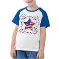 thumbnail image 2 of MKOSPLRT Shirts for Kid Red White and Blue Shirts 3-14 Years Short Sleeve Raglan Shirts Crew Neck Independence Day Tshrits Kids Clothes, 2 of 7