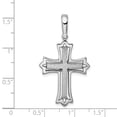 thumbnail image 4 of Sterling Silver Brushed/Polished Cross Pendant Charm, 4 of 4