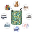 thumbnail image 6 of Goofa Animals with Leaf Printed Circular Hamper,Laundry Basket with Handles,Storage Baskets Foldable,Large Capacity Laundry Hamper-, 6 of 8