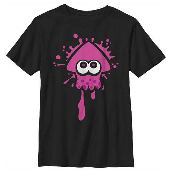 Boy's Nintendo Splatoon Inkling Squid  Graphic Tee Black Medium
