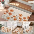 thumbnail image 6 of 2x3 Door Mat Rug, Orange Spring Floral Non-Skid Rubber Backing Large Rectangle Rugs - Living Room Bedroom Home Office, Summer Botanical Rustic Daisy Indoor Floor Mat Carpets Washable Rug, 6 of 9