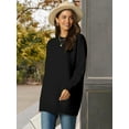 thumbnail image 3 of DARING DIVA Round Neck Pullover Long Sleeve Casual Sweater S Black, 3 of 7