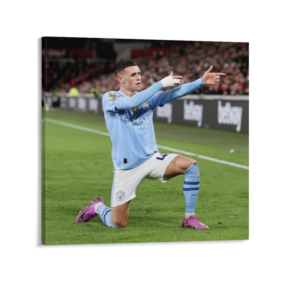 Phil Foden Canvas Poster Wall Art Poster Bedroom Prints Home Decor Hanging Picture Canvas Painting Posters 1 Wall Art Poster Scroll Canvas Painting Picture Living Room Decor Home 12x12inch(30x30cm)