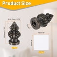 thumbnail image 2 of Uxcell 2Pcs 1.5" Tall Lamp Finials, 1/4-27 Thread Lamp Cap Knob Decoration Screw Cap Nuts with Cleaning Cloth for Table Floor Lighting Fixtures Shade Holder Retro Decorative, Bronze, 2 of 7