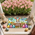 thumbnail image 2 of FEOLGEHLY Happy Easter Door Mat, Bunny Eggs Welcome Doormat for Indoor Outdoor, Spring Floor Mat Non-Slip Washable for Porch Front Door Entrance, 16x24 inch Easter Decorations Door Mat, D, 2 of 7