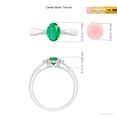 thumbnail image 4 of ANGARA Natural Tapered Shank Emerald Solitaire Ring with Diamond Accents in 14K White Gold for Women (Size-7x5mm) | May Birthstone, Anniversary, Jewelry Gift for Women | Natural Emerald Ring, 4 of 9