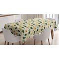 thumbnail image 1 of Avocado Tablecloth, Concept of Whole Fruit and Slices with Flowers and Leaves, Rectangle Satin Table Cover Accent for Dining Room and Kitchen, 52" X 70", Champagne and Multicolor, by Ambesonne, 1 of 2