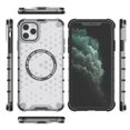 thumbnail image 4 of 2-in-1 Magnetic Phone Case for iPhone 12 Pro / 12 6.1", [Anti-fall] [Compatible with MagSafe] Shockproof Translucent Honeycomb Pattern Back Ultra Slim Protective Case for iPhone 12 Pro / 12 6.1",White, 4 of 11