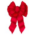 thumbnail image 1 of Holiday Trim 7372 11 Loop Deluxe Velvet Wired Bow - Red, 1 of 2