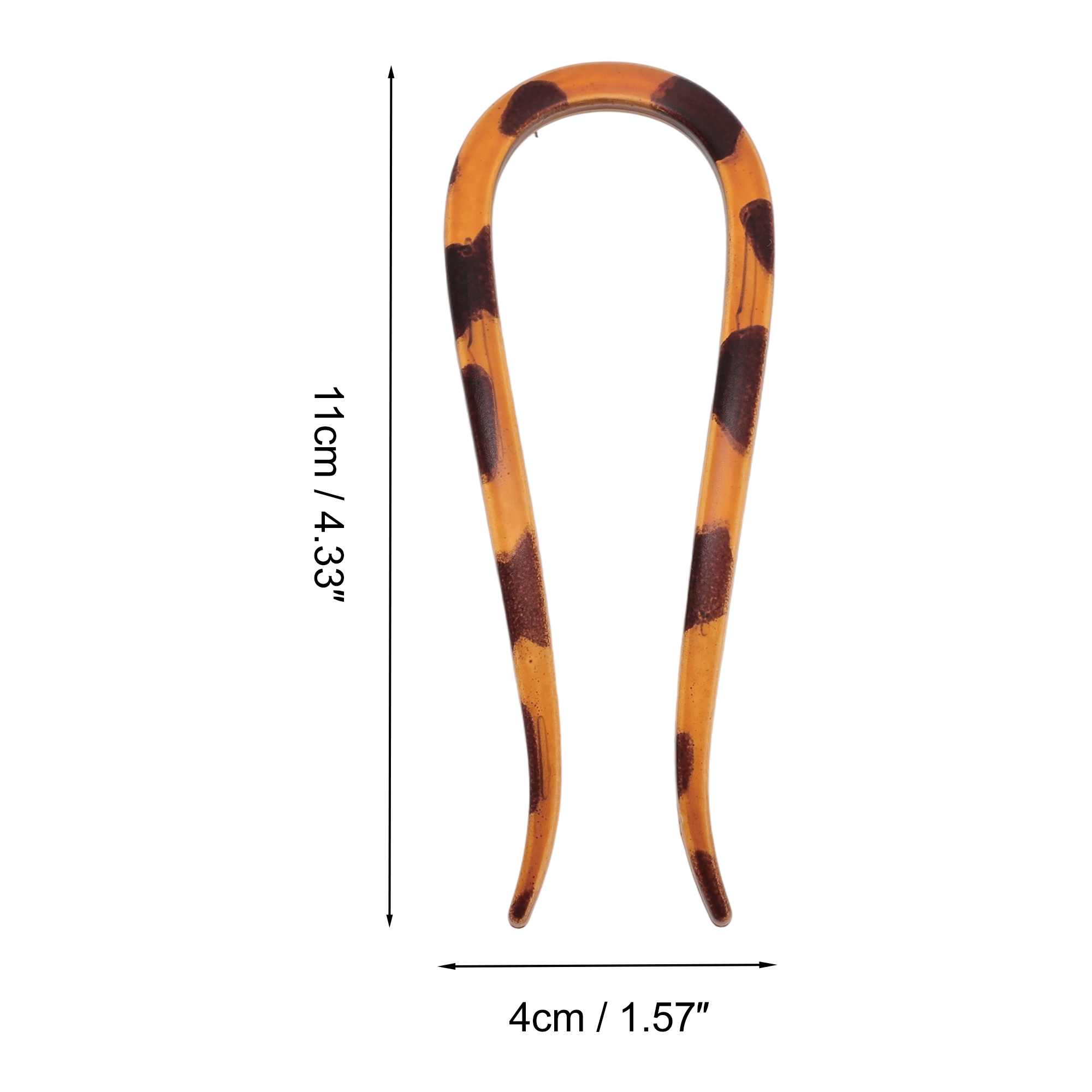 Unique Bargains U-shaped Hair Pin 4.33"x1.57" 1 Pc Dark Brown