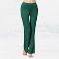 thumbnail image 7 of Women's Flared Leggings for Yoga and Dance with Pockets Comfortable Straight Leg Sportswear for Outdoor Activities, 7 of 7