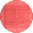 thumbnail image 1 of Ahgly Company Indoor Round Oriental Red Industrial Area Rugs, 3' Round, 1 of 4