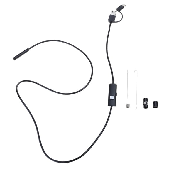 Zeiwohndc Portable Inspection Camera Adjustment LED Light Camera 7mm for Mobile Devices