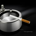 thumbnail image 4 of Ashtray Retro Metal Portable Ashtrays Bin Office Home Lighter Cigarette Stainless Steel, 4 of 9