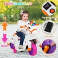 thumbnail image 4 of Gymax 12V Kids Ride on Unicorn Toy w/ Training Wheels Music One-button Start & LED Power Display, 4 of 8