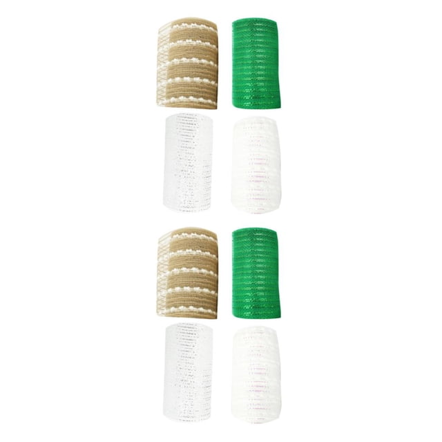 Bewildely Preciosos 5 rollos de cinta de malla decorativa, lámina metálica de 6 x 10 yardas para guirnaldas de Halloween Type2 NO2