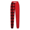 thumbnail image 5 of Puntoco Leggings Con Cordón Estampados A Cuadros No Posicionados A La Moda Para Mujer, Pantalones Deportivos, Rojo, Xxl, 5 of 5