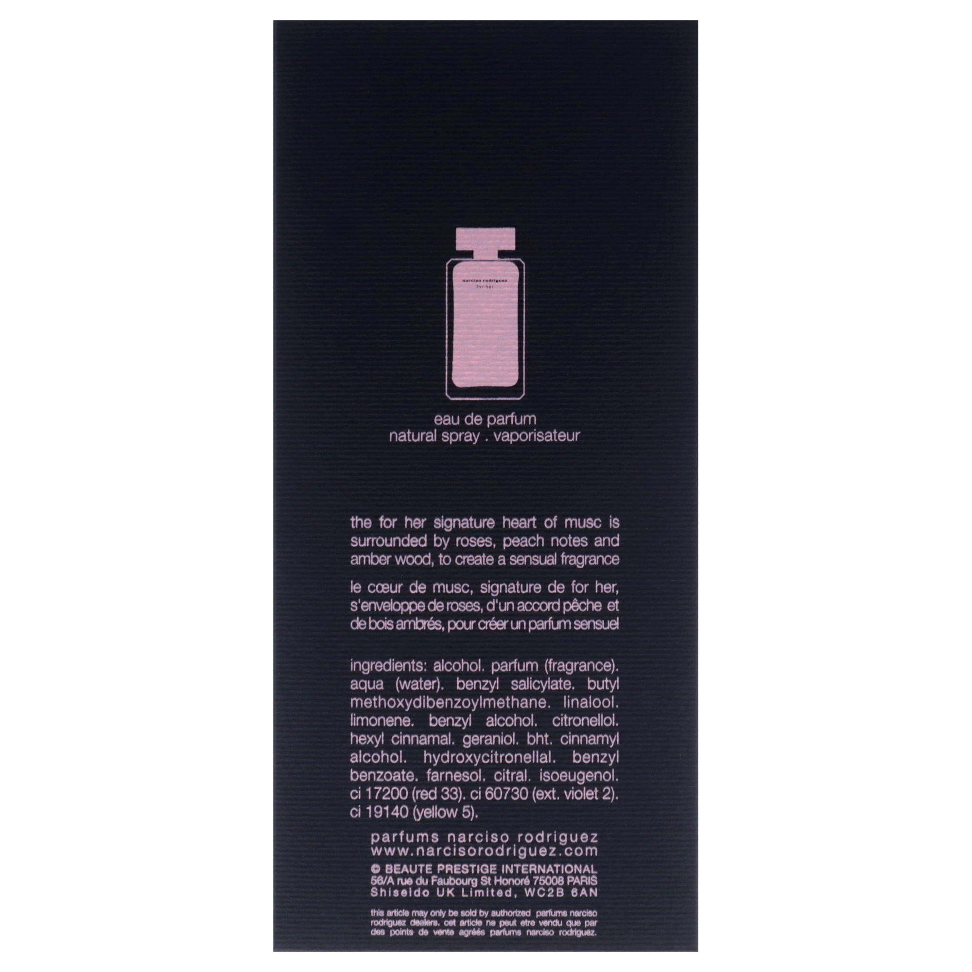 Narciso Rodriguez EDP For Her, Woody Ambry Fragrance Spray, 150ml