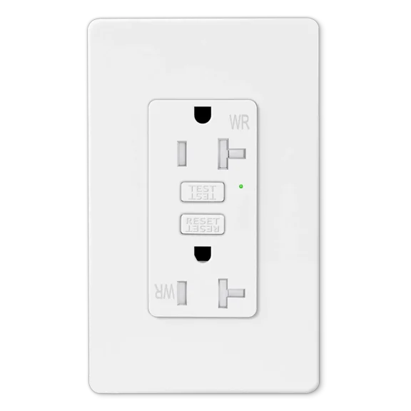 20 Amp Gfi Outlet Slim Receptacle Ground Fault Circuit Interrupter Tr Wr ,10Pack