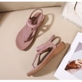 thumbnail image 2 of Sandalias para mujer con suela de goma blanda con cuentas elásticas, 2 of 7