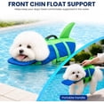 thumbnail image 4 of Dog Life Jacket with Chin Float, Shark Vest for Swimming, Rescue Handle.Pet Buoyancy Aid, Neck Support, Adjustable Straps, Quick-Release Buckles, Pool & Beach Use, Small to Large Dogs, 4 of 5