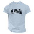 thumbnail image 2 of BOBOGOJP T-Shirts pour Hommes à Rayures Manches Courtes Col Rond (Bleu,m), 2 of 4