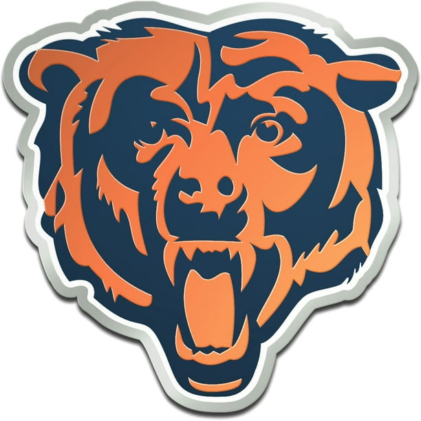 Chicago Bears Metallic Freeform Logo Auto Emblem