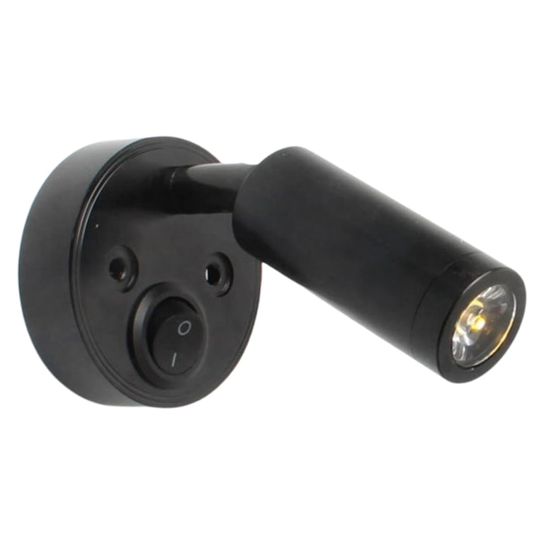 2-Pack 12V DC LED Wall Sconce With On/Off Switch, 3200K Warm White Reading Light For RV, Boat, Camper, Motorhome (Black)