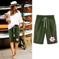 thumbnail image 4 of Birdeem Top and Shorts Sets for Women Womens Elastic Waist Printing Drawstring Shorts, 4 of 12