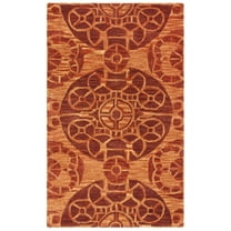 SAFAVIEH Wyndham Louise Medallion Wool Area Rug, Cinnamon, 2' x 3'