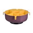thumbnail image 3 of Plato De Olla Caliente Giratorio Cesta de frutas, plato giratorio de doble capa para olla caliente, rejilla múltiple para el hogar (rojo vino L) Hugtrwg Libre de BPA, 3 of 7