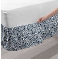 thumbnail image 2 of Popstar Party Bed Skirt, Cartoon Style Hand Drawn Doodles Music Theme Line Art Print, Elastic Bedskirt Dust Ruffle Wrap Around for Bedding Decor, 4 Sizes, Blue Dark Blue White, by Ambesonne, 2 of 2