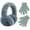 Gray, variant on Kid Warm Earmuffs Gloves Girl Soft Plush Ear Muffs Toddler Knit Mittens for Boy Winter Ear Warmer Set