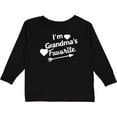 thumbnail image 3 of Inktastic I'm Grandma's Favorite with Arrow and Hearts Boys or Girls Long Sleeve Toddler T-Shirt, 3 of 5