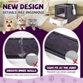 thumbnail image 4 of Upgraded Foldable Cat Litter Box with Lid with Adjustable Door Design, Extra Large Covered Litter Box with Cat Litter Scoop, Drawer Type Enclosed Kitty Litter Box Easy Cleaning and Scoop, Purple, 4 of 6