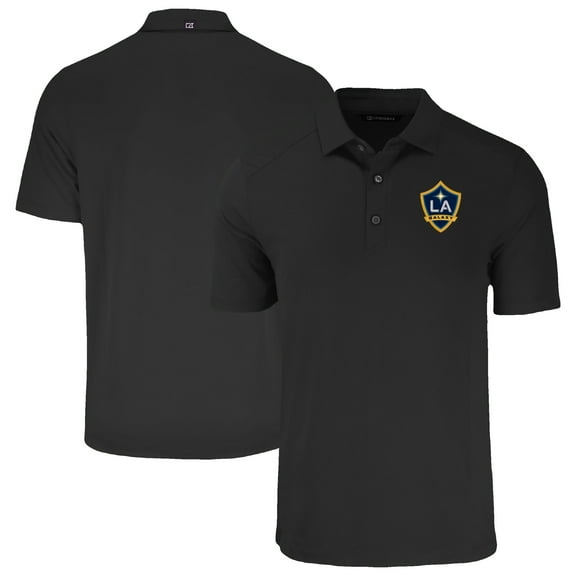 Men's-Cutter & Buck  Black LA Galaxy Big & Tall Forge Eco Stretch Recycled Polo
