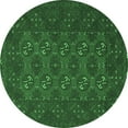 thumbnail image 1 of Ahgly Company Indoor Round Persian Emerald Green Traditional Area Rugs, 8' Round, 1 of 4