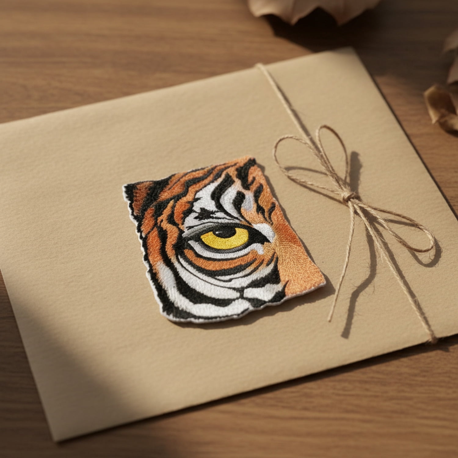 Custom and Unique Eye of Tiger Embroidered Iron on/Sew Patch [7"4.72"]