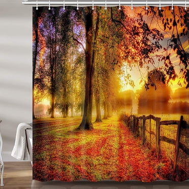 Western Cowboy Shower Curtain Set - Gun Design, 72 X 72, Waterproof Polyester