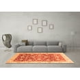 thumbnail image 3 of Ahgly Company Indoor Square Oriental Orange Traditional Area Rugs, 5' Square, 3 of 4