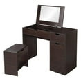 thumbnail image 1 of Bowery Hill Wood Walnut Vanity Set Rectangular Lift-Up Storage 27.88"W x 36.65"D x 15.71"H Unassembled, 1 of 6
