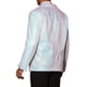 thumbnail image 3 of BLAZER DE LENTEJUELAS CHIC INSPIRADOR PARA HOMBRE, CHAQUETA DEPORTIVA BRILLANTE Y COLORIDA CON SOLAPA PICO, L BLANCO, 3 of 5