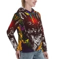 thumbnail image 6 of Sikiie Wolf With Wildflowers Women's Casual Hoodies Long Sleeve Lightweight Pullover Tops Loose Sweatshirt-Large, 6 of 7